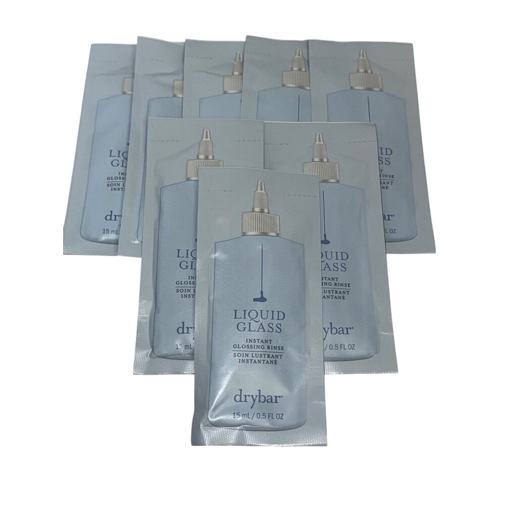 Drybar Liquid Glass Instant Glossing Rince 15 ML Lot of 8 Sample Size Silky